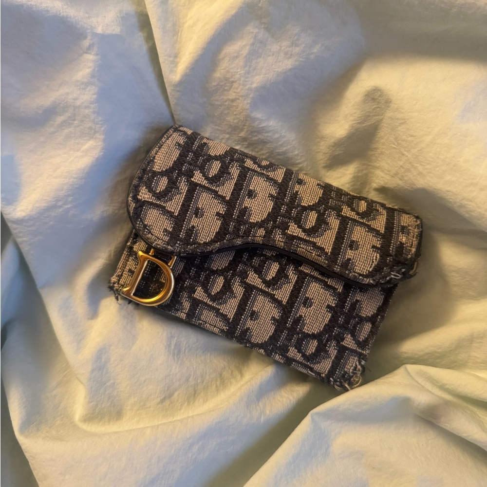 Dior Saddle Flap Card Holder Wallet